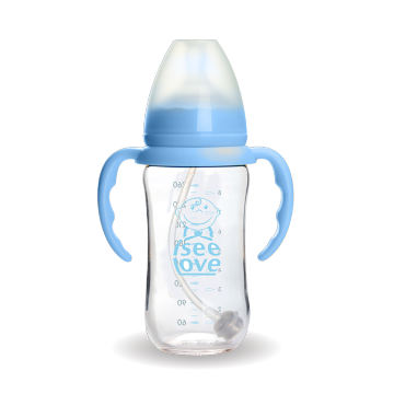 Лучшая бутылка для молока с анти-разбитым дизайном из синего стекла